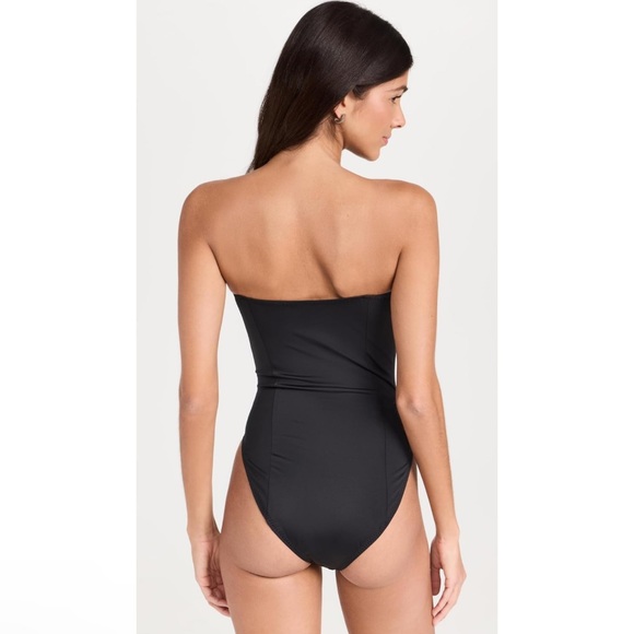 Norma Kamali Corset Mio One Piece Swimsuit Black Size Small - Picture 2 of 6